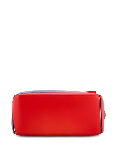 Pre-owned Loewe Puzzle Bag Leather Small Satchel In Blue