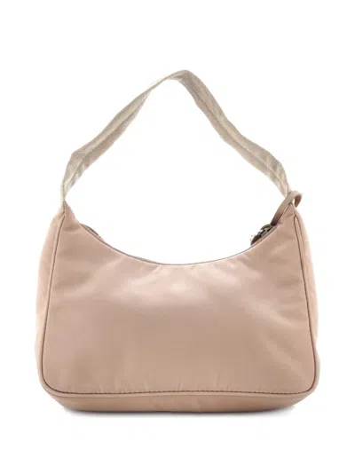 Pre-owned Prada Re-edition 2000 Tessuto Mini Hobo Bag In Neutral