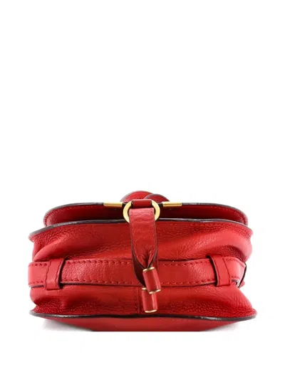 Pre-owned Chloé Marcie Leather Mini Crossbody Bag In Red