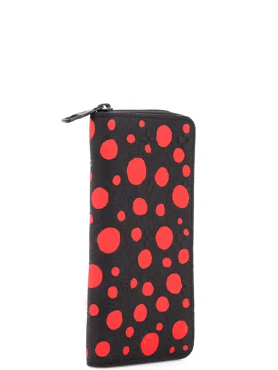 Pre-owned Louis Vuitton Zippy Wallet Yayoi Kusama Infinity Dots Monogram Empreinte Giant Vertical Small Wallets In Black