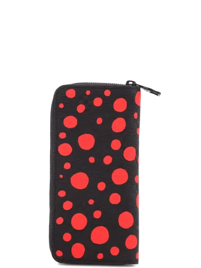 Pre-owned Louis Vuitton Zippy Wallet Yayoi Kusama Infinity Dots Monogram Empreinte Giant Vertical Small Wallets In Black