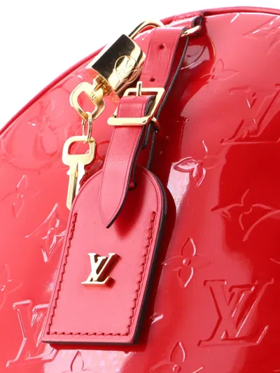 Pre-owned Louis Vuitton Boite Chapeau Souple Bag Monogram Vernis Mm Crossbody Bag In Red