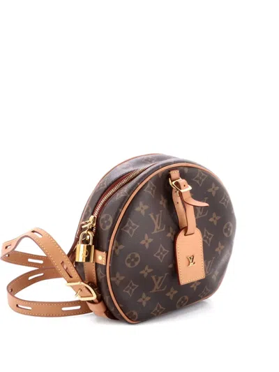Pre-owned Louis Vuitton Boite Chapeau Souple Bag Monogram Canvas Mm Shoulder Bag In Brown