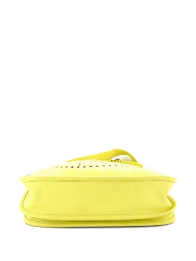 Pre-owned Hermes Evelyne Bag Gen Iii Epsom Pm Crossbody Bag In Yellow