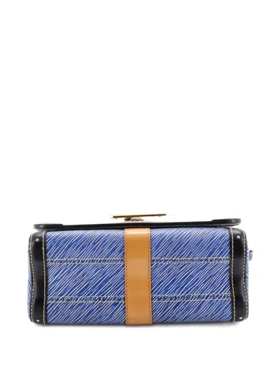 Pre-owned Louis Vuitton Twist Handbag Limited Edition Trunks Epi Leather Mm Shoulder Bag In Black