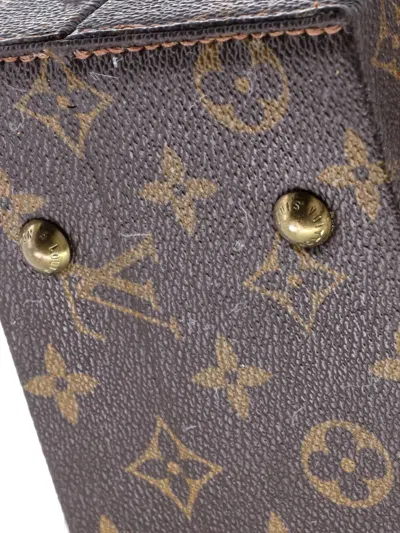 Pre-owned Louis Vuitton Boite Bijoux Jewelry Case Monogram Canvas 34 Satchel In Brown