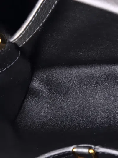 Pre-owned Louis Vuitton Capucines Bag Leather With Fringe Detail Pm Satchel In Black