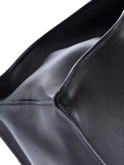 Pre-owned Prada Cahier Convertible City Calf And Saffiano Medium Shoulder Bag In Black