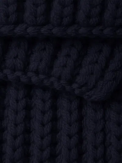 Prada Enamelled Triangle Rib Knit Scarf In Black