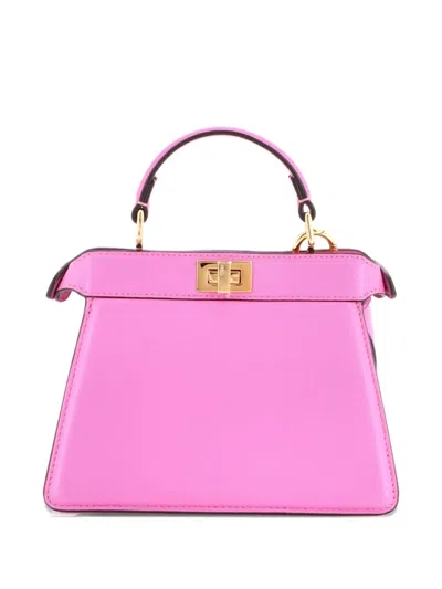 Pre-owned Fendi Peekaboo Iseeu Bag Leather Petite Crossbody Bag In Purple