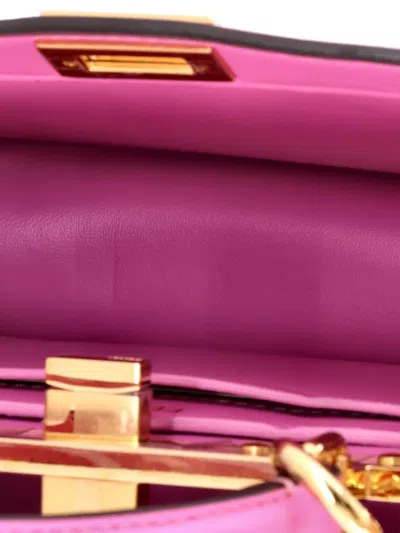 Pre-owned Fendi Peekaboo Iseeu Bag Leather Petite Crossbody Bag In Purple