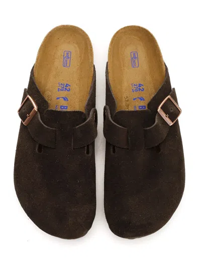 Birkenstock Womens Boston Suede In Animal Print