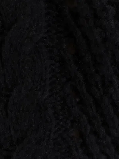 Hugo Boss Alpaca Wool Blend High Collar Sweater In Black