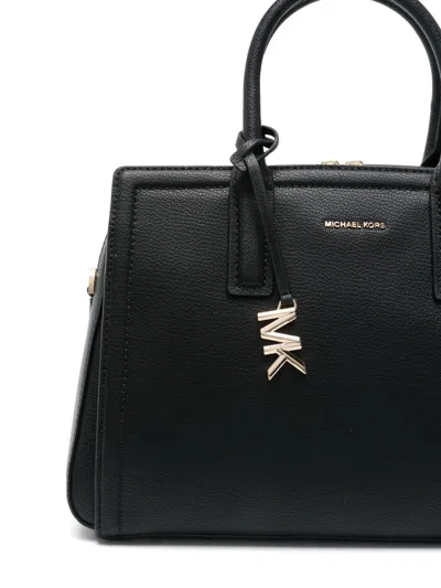 Michael Kors Structured Shoulder Bags With Detachable Strap And Top Handles In Black