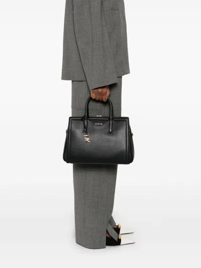 Michael Kors Structured Shoulder Bags With Detachable Strap And Top Handles In Black