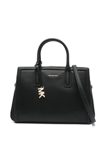 Michael Kors Structured Shoulder Bags With Detachable Strap And Top Handles In Black