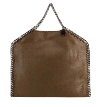 Stella Mccartney Large Falabella Faux Leather Shoulder Bag In Brown
