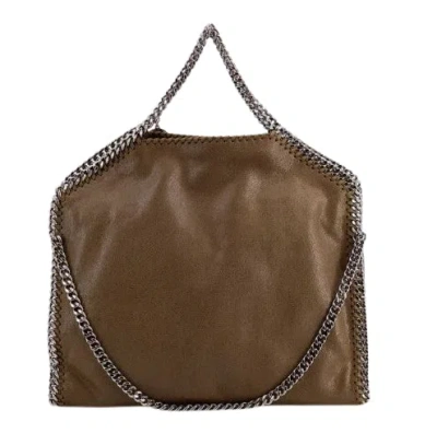 Stella Mccartney Large Falabella Faux Leather Shoulder Bag In Brown