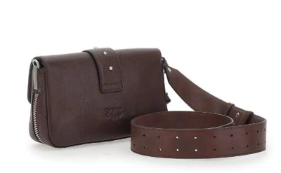 Pinko Bags Brown In Burgundy