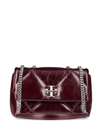 Tory Burch 'kira' Rectangular Quilted Crossbody Bag In Burgundy