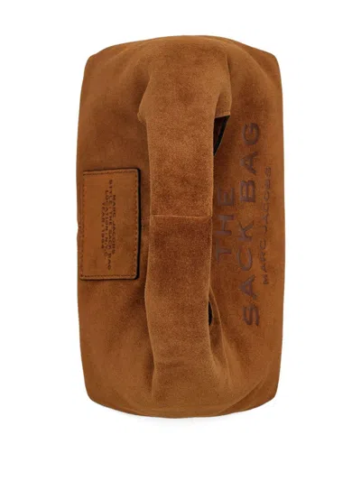Marc Jacobs The Mini Sack Suede Leather Hobo Bag In Brown