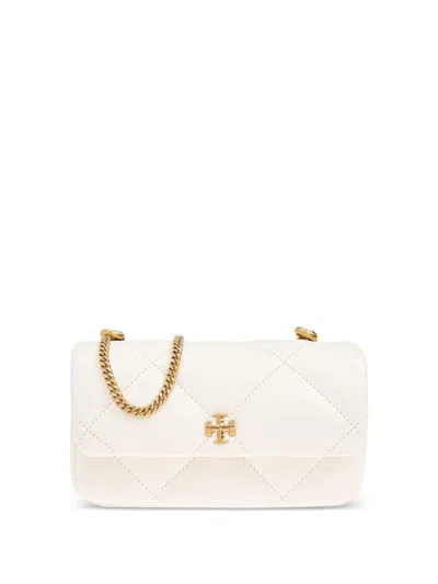 Tory Burch Mini Kira Diamond Quilt Shoulder Bag In White