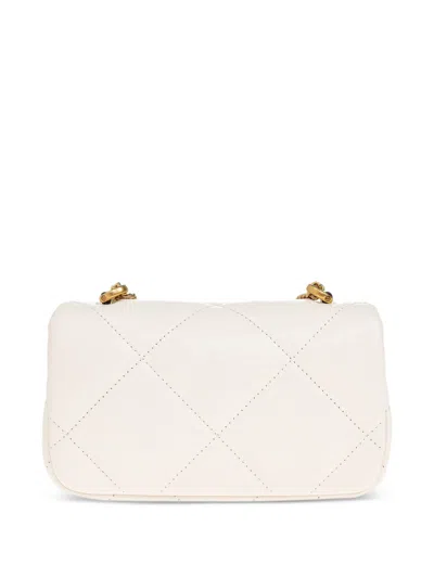 Tory Burch Mini Kira Diamond Quilt Shoulder Bag In White