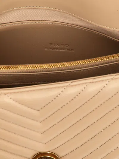 Pinko Classic Love Bag Puff Hand Bags Beige In Neutral