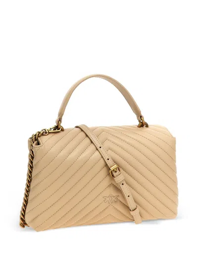 Pinko Classic Love Bag Puff Hand Bags Beige In Neutral