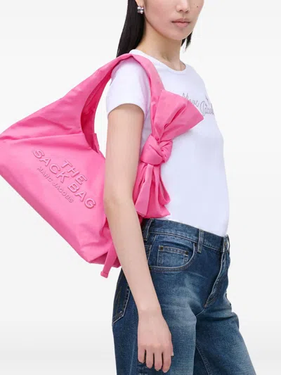 Marc Jacobs The Bow Nylon Large Sack Bag In Pink