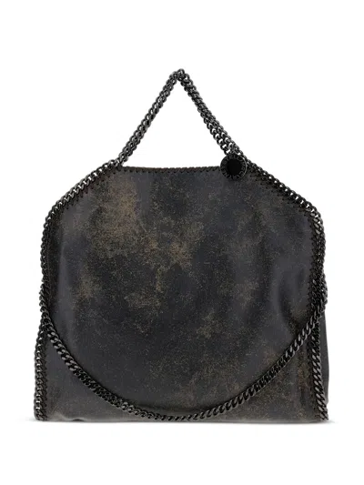 Stella Mccartney Aged Alter Suede 3-chain Cross-body Bag In Black