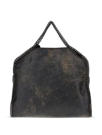 Stella Mccartney Aged Alter Suede 3-chain Cross-body Bag In Black
