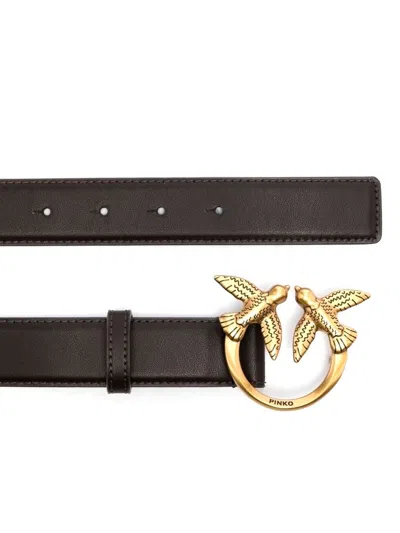 Pinko Belts Brown In Black