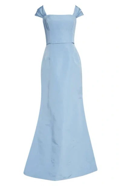 Carolina Herrera Off The Shoulder Silk Trumpet Gown In Multi