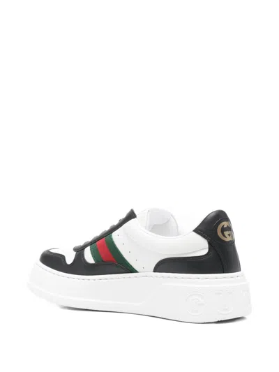 Gucci Chunky B Leather Sneakers In Black