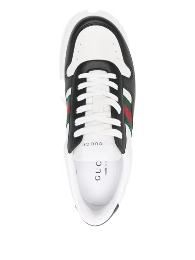 Gucci Chunky B Leather Sneakers In Black