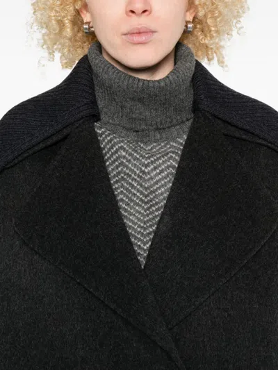 P.a.r.o.s.h Coats Blacks And Greys In Black