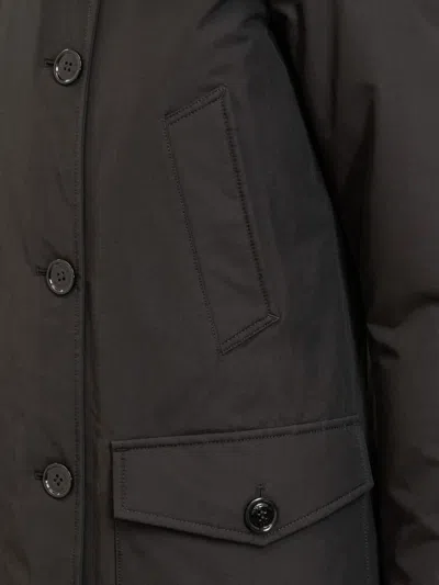 Woolrich Coats Blacks And Greys In Brown
