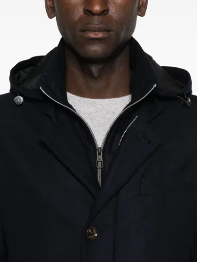 Montecore Coats Blue And Green In Black