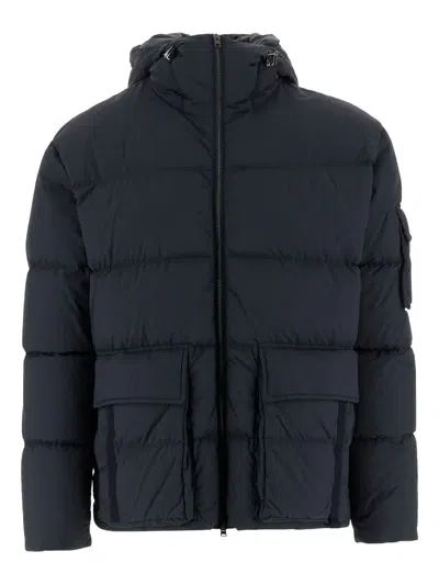 Herno Hooded Padded Jacket In Blue