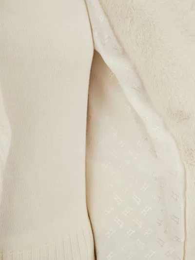 Herno Coat In Soft Alternative Fur In Multi