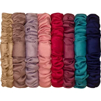 Mimi & Lula Kids' 8-pack Assorted Satin Mini Scrunchies In Multi