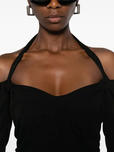 Attico Dresses Blacks And Greys In Black