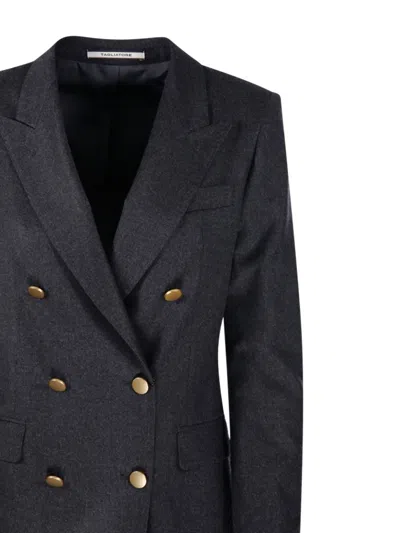 Tagliatore Double-breasted Button Suit In Black