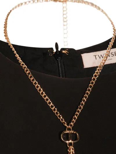 Twinset Dresses Blacks And Greys In Black