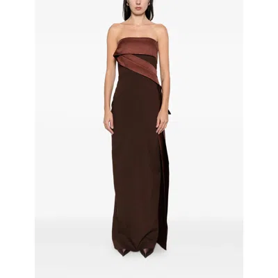Roland Mouret Dresses Brown In Brown