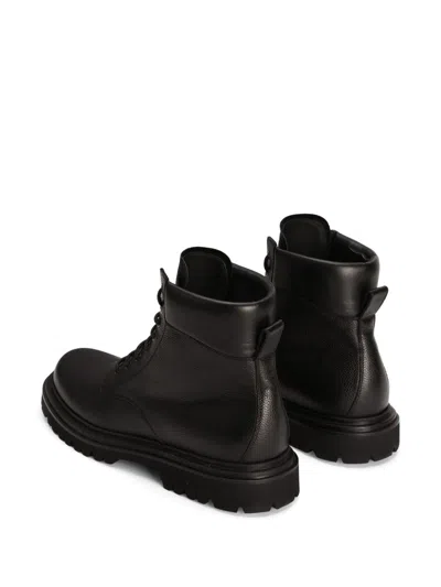 Dolce & Gabbana Day Classic Hammer Ankle Boots Dolce&gabbana Leather Black In Multi