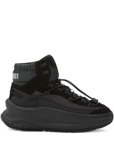 Moon Boot Black Moon247 Xlace Mid Sneakers In Black