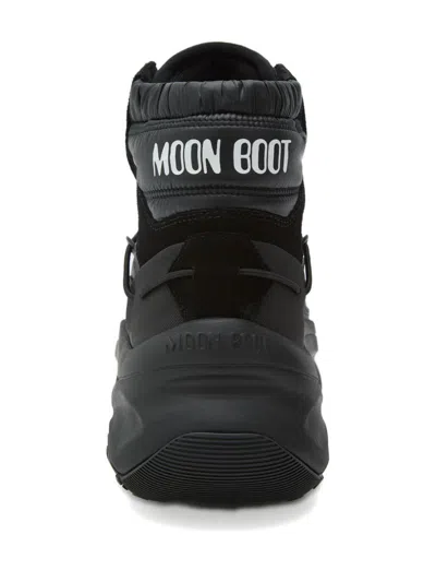 Moon Boot Black Moon247 Xlace Mid Sneakers In Black