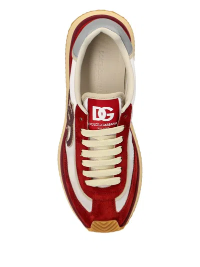 Dolce & Gabbana Dg Cushion Sneakers In Printed Nylon In Multi